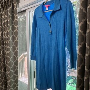 Lilly Pulitzer Vibrant Blue Knit Midi Dress